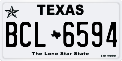 TX license plate BCL6594