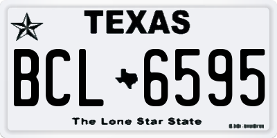 TX license plate BCL6595
