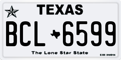 TX license plate BCL6599