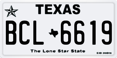 TX license plate BCL6619