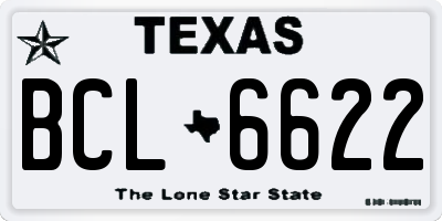 TX license plate BCL6622