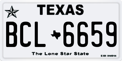 TX license plate BCL6659