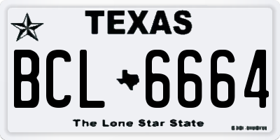 TX license plate BCL6664