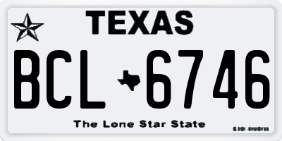 TX license plate BCL6746