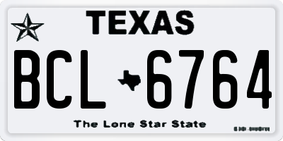 TX license plate BCL6764