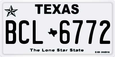 TX license plate BCL6772