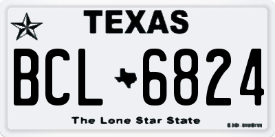 TX license plate BCL6824