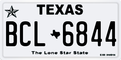 TX license plate BCL6844