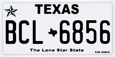 TX license plate BCL6856