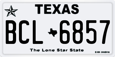 TX license plate BCL6857