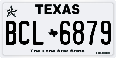 TX license plate BCL6879
