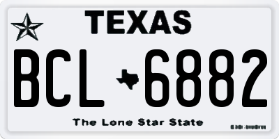 TX license plate BCL6882