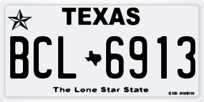TX license plate BCL6913