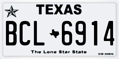 TX license plate BCL6914