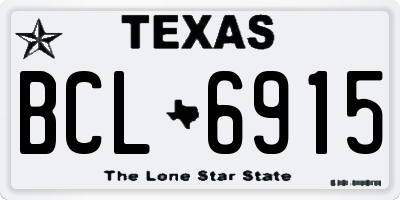 TX license plate BCL6915
