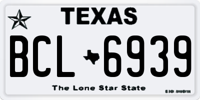 TX license plate BCL6939