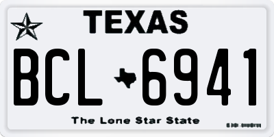 TX license plate BCL6941