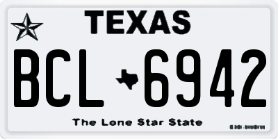 TX license plate BCL6942
