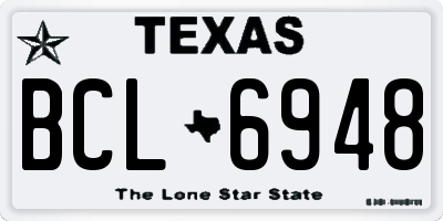 TX license plate BCL6948