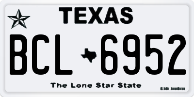 TX license plate BCL6952