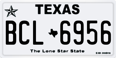 TX license plate BCL6956