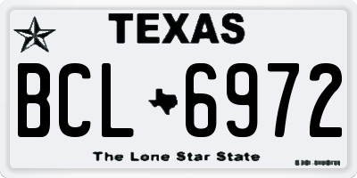 TX license plate BCL6972