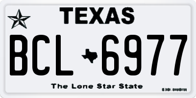 TX license plate BCL6977