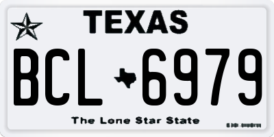 TX license plate BCL6979