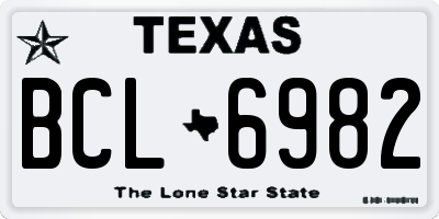 TX license plate BCL6982