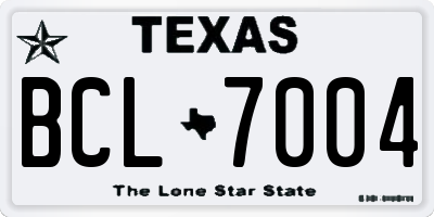 TX license plate BCL7004