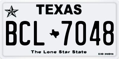 TX license plate BCL7048