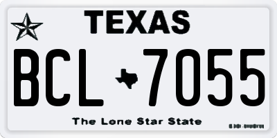 TX license plate BCL7055
