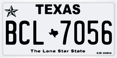 TX license plate BCL7056