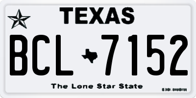 TX license plate BCL7152