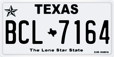 TX license plate BCL7164