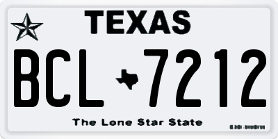 TX license plate BCL7212