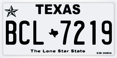 TX license plate BCL7219