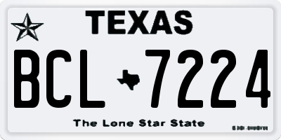 TX license plate BCL7224