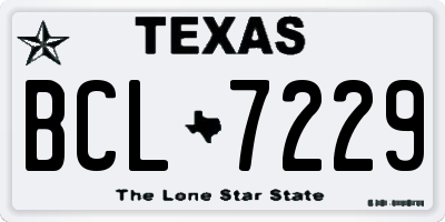 TX license plate BCL7229