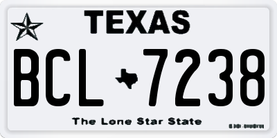 TX license plate BCL7238