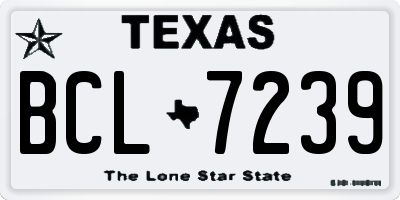 TX license plate BCL7239