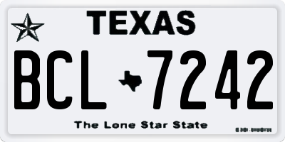 TX license plate BCL7242
