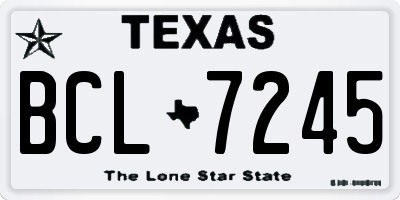 TX license plate BCL7245