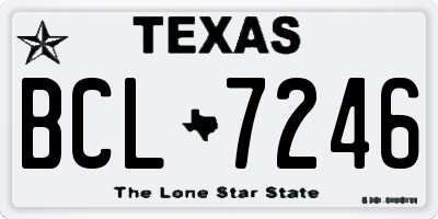 TX license plate BCL7246