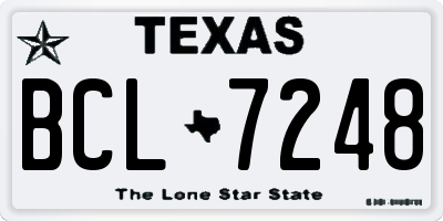 TX license plate BCL7248
