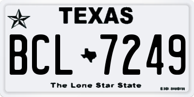 TX license plate BCL7249