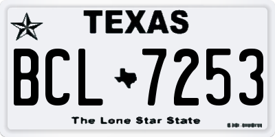 TX license plate BCL7253