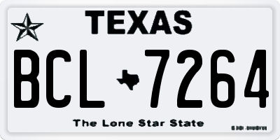 TX license plate BCL7264