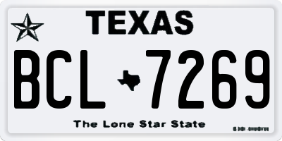 TX license plate BCL7269