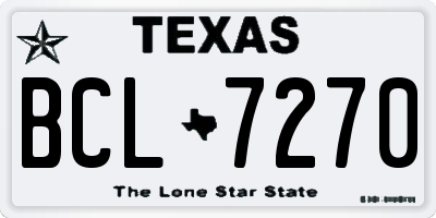 TX license plate BCL7270